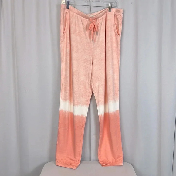 Kookaburra By UGG Brushed-Back French Terry Jogger Pant Coral Ombre Size Large - Picture 1 of 7